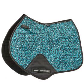 WeatherBeeta Prime Leopard Jump Saddle Pad - Turquoise