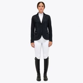 Cavalleria Toscana Women's competition riding jacket with embroidey collar Black IT42 UK10