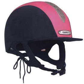 Champion Junior X Air Plus Riding Hat  Navy - Pink