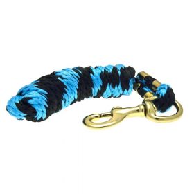 KM Elite Two Tone Leadrope 6FT Black/Pastel Blue