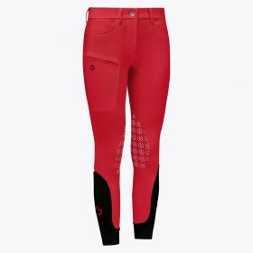 Cavalleria Toscana Young Riders Knee Grip Jumping Breeches Red Age 12