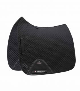 Premier Equine Plain Cotton Saddle Pad - Dressage Square Black