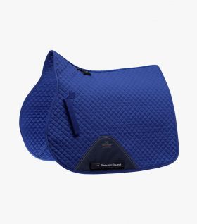 Premier Equine Plain Cotton Saddle Pad - GP/Jump Square Royal Blue