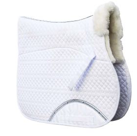 Rhinegold Real Sheepskin Saddlecloth White - Rhinegold