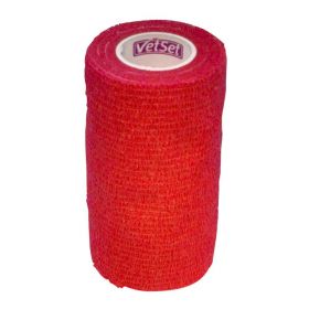 Vetset Wraptec Cohesive Bandage 100mm x 4.5m Red