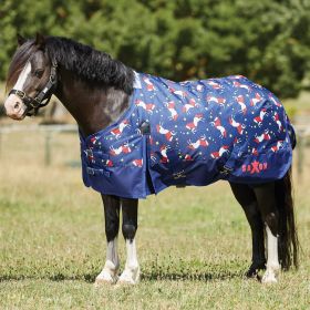 Saxon 600D Pony Standard Neck Medium Turnout Rug - Unicorn Print -  Saxon