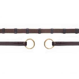 Schockemohle Belt Reins Brown - Gold - Schockemohle