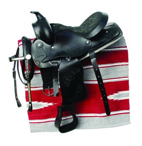 Windsor Western Saddle, Bridle And Saddle Pad Set - Black - Windsor