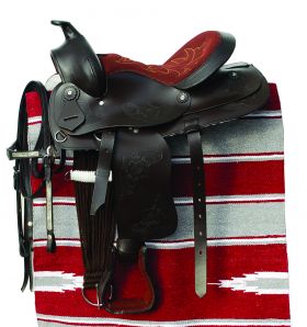 Windsor Western Saddle, Bridle And Saddle Pad Set - Black - Windsor