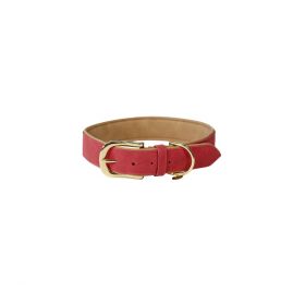 Kentucky Dog Collar Soft Vegan Leather Red