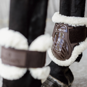 Kentucky Vegan Sheepskin Young Horse Fetlock Boots - Brown -  Kentucky Horsewear