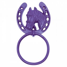 Perry Horse Shoe Tie Rings on Plate - Purple