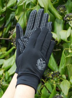 Rhinegold Spandex/Lycra Multi-Purpose Gloves With Silicone Palm Black -  Rhinegold