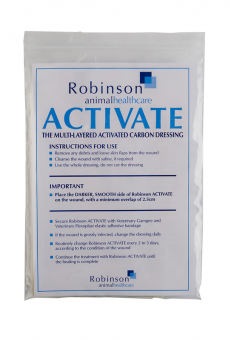 Robinsons Activate Carbon Wound Dressing 5 Pack - Robinsons Animal Health