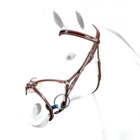Equipe Grackle Bridle Patent Browband and Rolled Noseband BR33