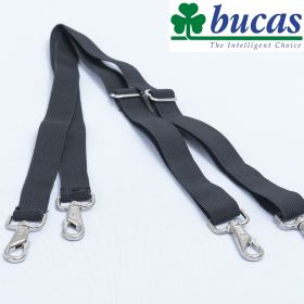 Bucas Deluxe Leg Straps with Swivel Hooks - Black - Bucas