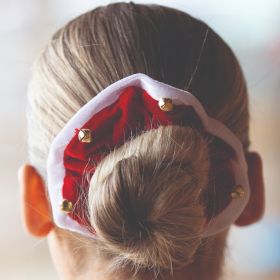 Equetech Christmas Bells Hair Scrunchie - Red -  Equetech