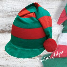 Equetech Childs Santa's Helper Elf Hat Silk - Green/Red - Equetech