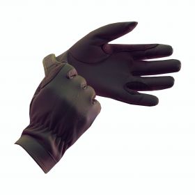 Equetech Junior Leather Show Gloves  Brown -  Equetech