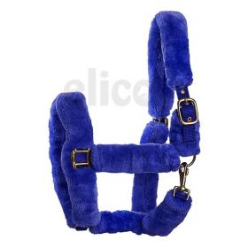 Elico Kingston Headcollars - Blue with Blue Fur Covering