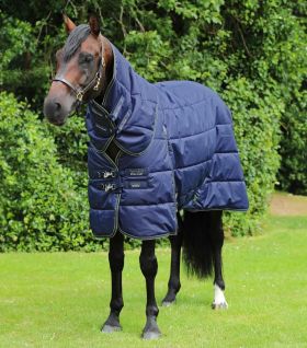 Premier Equine Hydra 350g Stable Rug with Neck Cover Navy -  Premier Equine