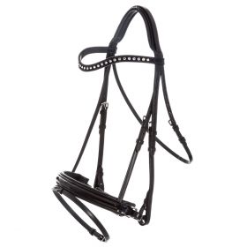 Imperial Riding Layla Snaffle Bridle Black Patent  - Imperial Riding