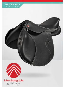 John Whitaker Rio Kids Pony Saddle with Changeable Gullet System Black