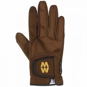 Macwet Climatec Equestrian Gloves - Short Cuff  Brown -  Macwet