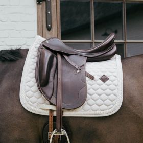 Kentucky Horsewear Plaited Cord Dressage Saddle Pad - Beige