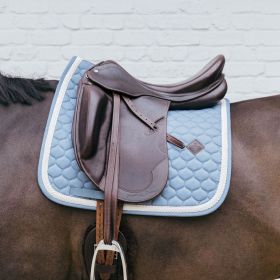 Kentucky Horsewear Plaited Cord Dressage Saddle Pad - Light Blue