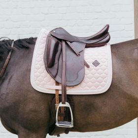 Kentucky Horsewear Plaited Cord Dressage Saddle Pad - Soft Rose
