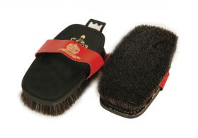 Equerry Leather Backed Body Brush Black Horse Hair