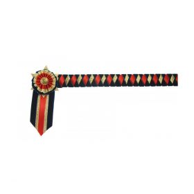 ShowQuest Boston Browband - Navy Red Gold