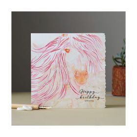 Deckled Edge Fanciful Dolomite Card Happy Birthday Gorgeous