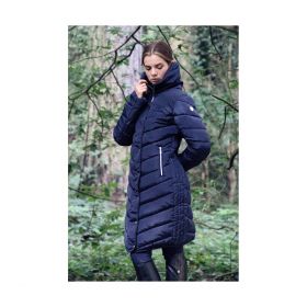 Coldstream Kimmerston Long Quilted Coat - Navy