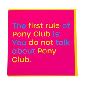 Gubblecote Humourous Greetings Card - Pony Club