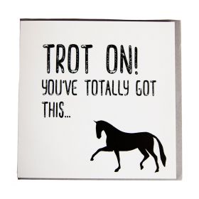 Gubblecote Foiled Greetings Card - Trot On