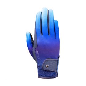 Hy Equestrian Ombre Riding Gloves - Navy/Ocean -  HY