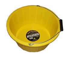 ProStable 3 Gallon Plastic Feed Bucket Yellow