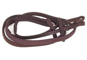 Heritage English Leather Rubber Covered Reins Adult