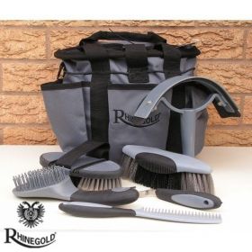 Rhinegold Complete Soft Touch Grooming Kit With Bag Grey