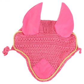Roma Crochet Fly Veil / Hood  Pink - Gold