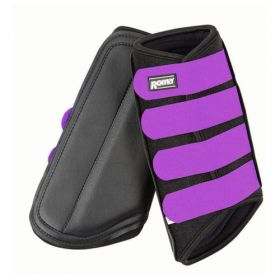 Roma Neoprene Brushing Boots - Pair  Black - Purple