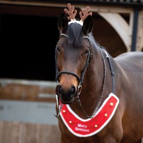 Equetech Sleigh Bells Horse Breastplate - Red/White