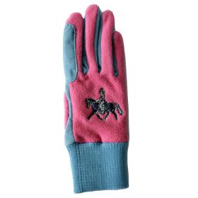 Tuffa Shetland Gloves Childs Baby Blue - Pink