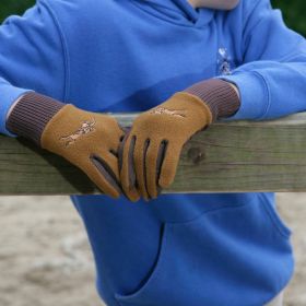 Tuffa Shetland Gloves Childs Brown - Tan