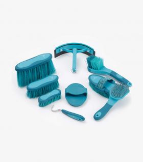 Premier Equine Soft-Touch Grooming Kit Set (9 Pieces) - Blue