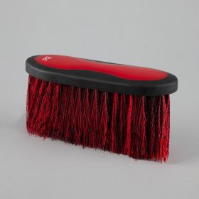 Premier Equine Soft-Touch Dandy Brush - Long Bristles - Red Black