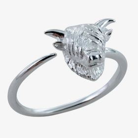 Reeves & Reeves Sterling Silver Highland Cow Ring