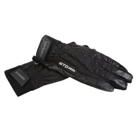 Equetech Storm Waterproof Riding Gloves - Black -  Equetech